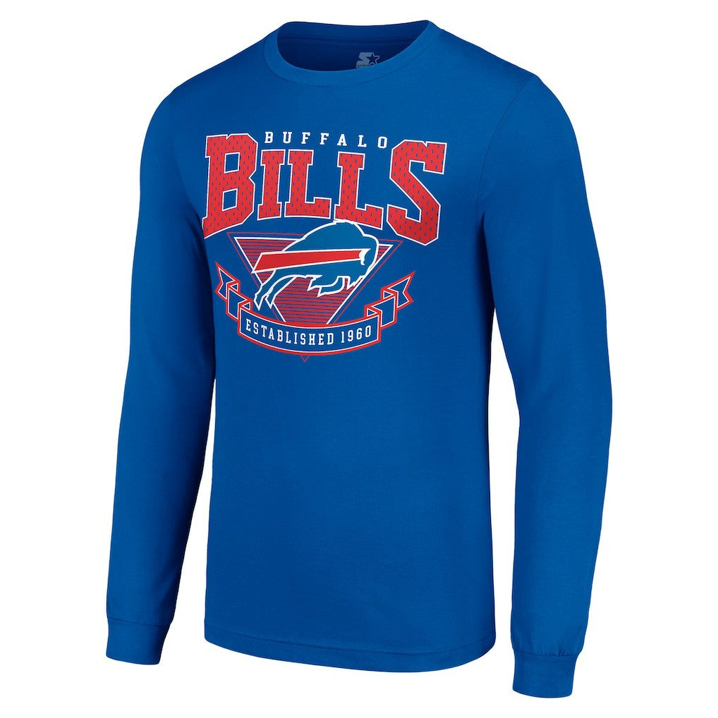 Buffalo Bills Starter '80s Inspired Team Logo Long Sleeve T-Shirt Royal | NFL
