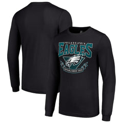 Philadelphia Eagles Starter '80s Inspired Team Logo Long Sleeve T-Shirt Black | NFL