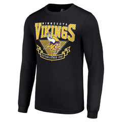 Minnesota Vikings Starter '80s Inspired Team Logo Long Sleeve T-Shirt Black | NFL