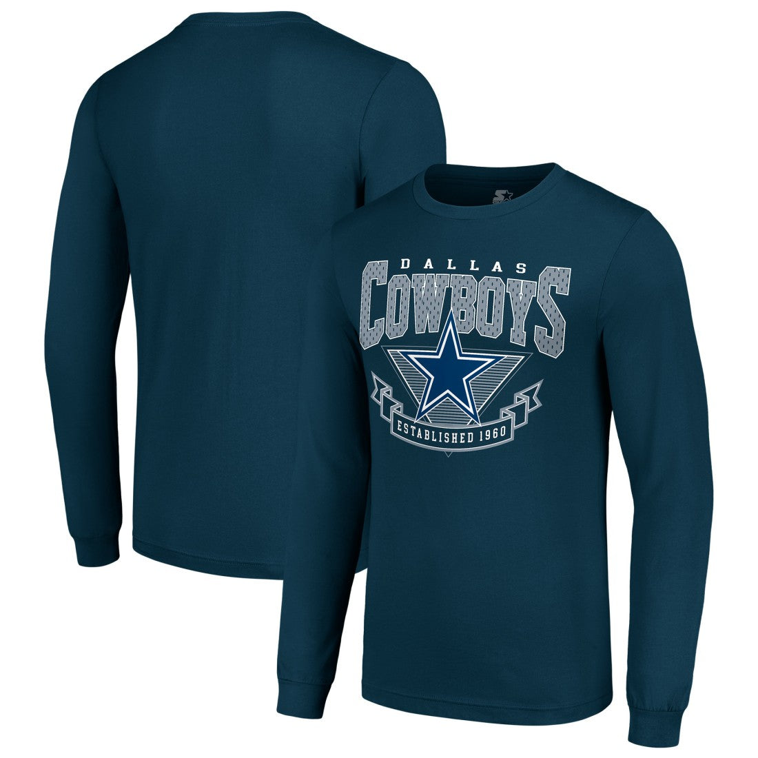 Dallas Cowboys Starter '80s Inspired Team Logo Long Sleeve T-Shirt Navy | NFL