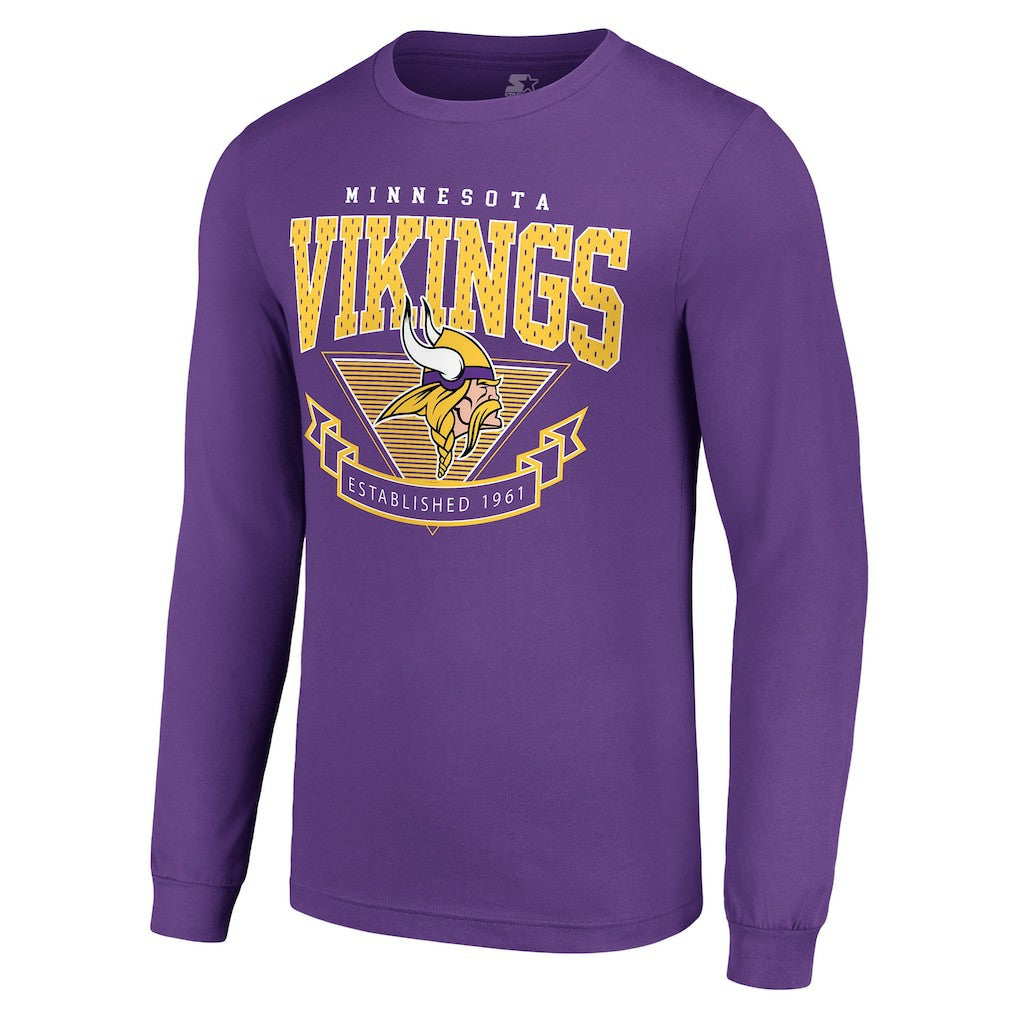 Minnesota Vikings Starter '80s Inspired Team Logo Long Sleeve T-Shirt Purple | NFL