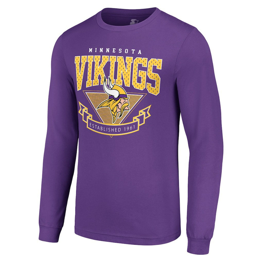 Minnesota Vikings Starter '80s Inspired Team Logo Long Sleeve T-Shirt Purple | NFL