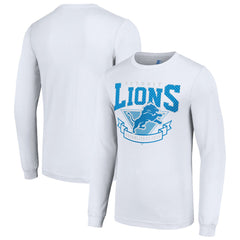 Detroit Lions Starter '80s Inspired Team Logo Long Sleeve T-Shirt White | NFL
