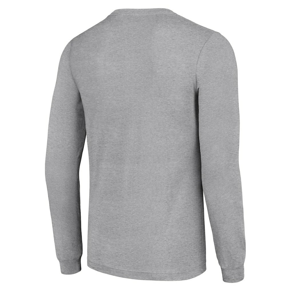 Kansas City Chiefs Starter '80s Inspired Team Logo Long Sleeve T-Shirt Heather Gray | NFL
