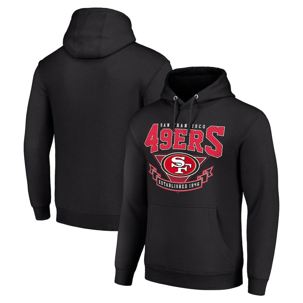 San Francisco 49ers Starter ‘80s Inspired Pullover Hoodie Black | NFL