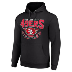 San Francisco 49ers Starter ‘80s Inspired Pullover Hoodie Black | NFL