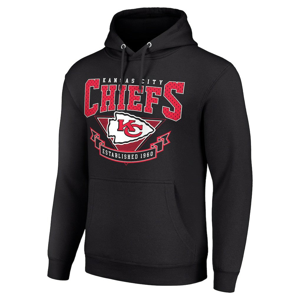 Kansas City Chiefs Starter ‘80s Inspired Pullover Hoodie Black | NFL