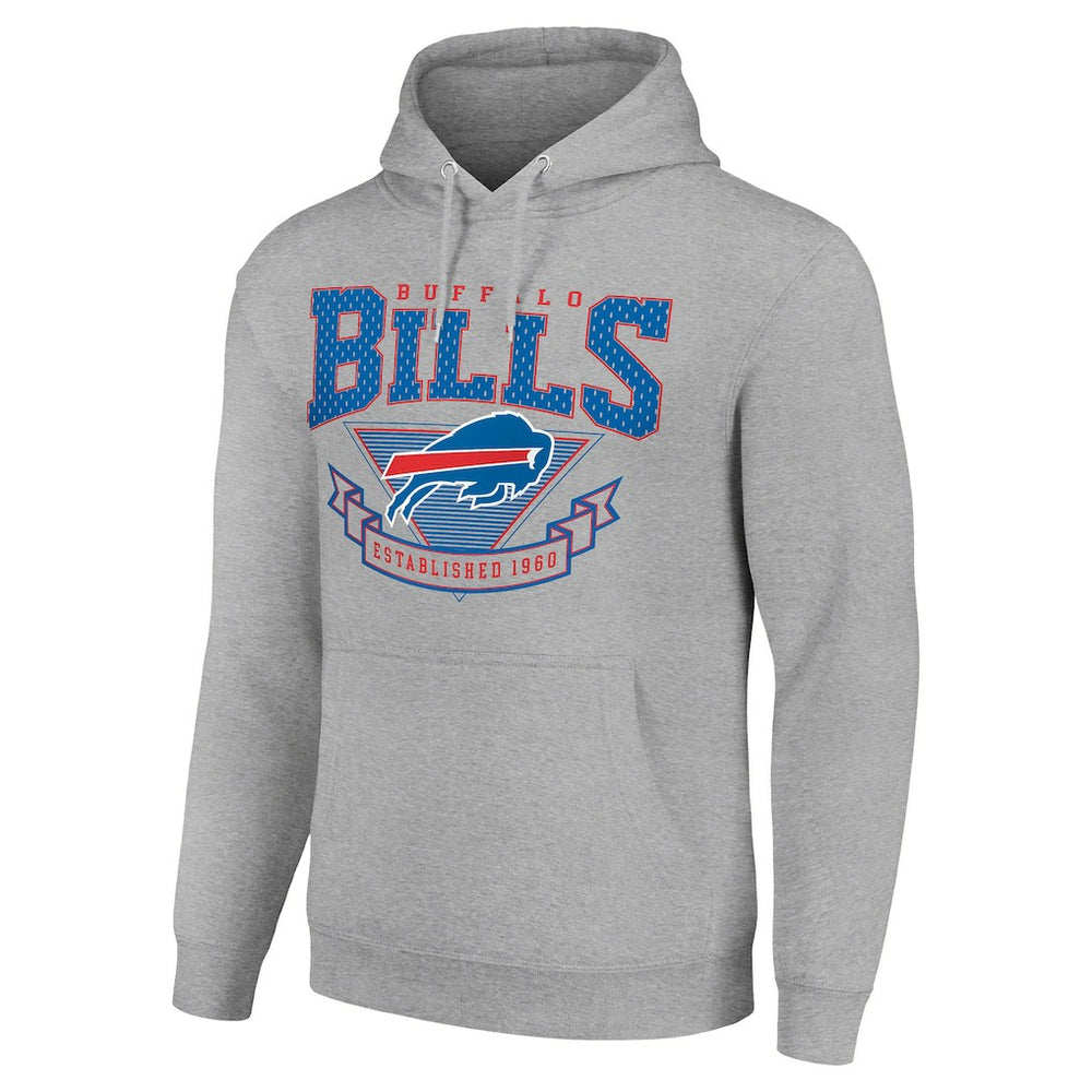 Buffalo Bills Starter ‘80s Inspired Pullover Hoodie Heather Gray | NFL