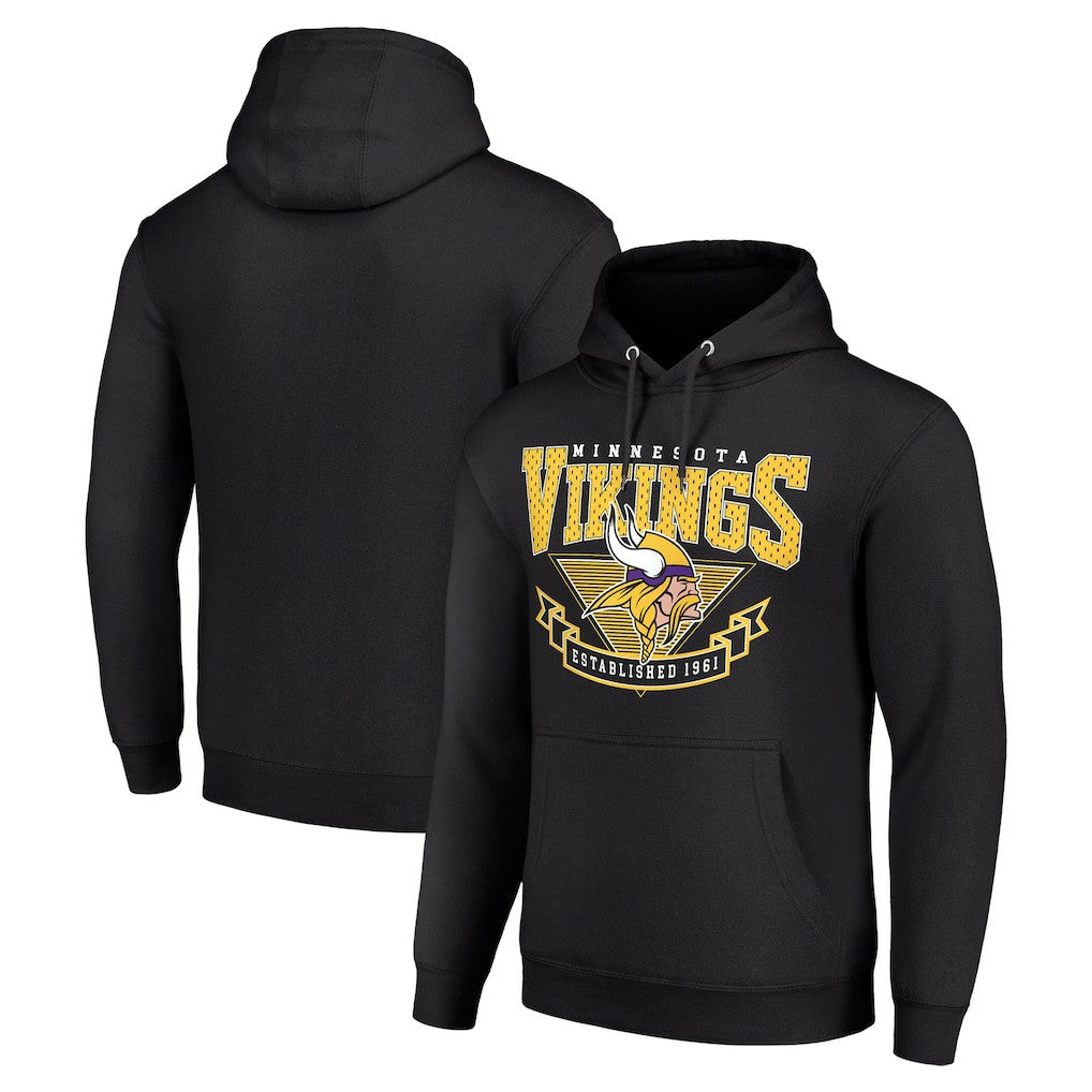 Minnesota Vikings Starter ‘80s Inspired Pullover Hoodie Black | NFL