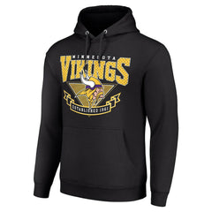 Minnesota Vikings Starter ‘80s Inspired Pullover Hoodie Black | NFL
