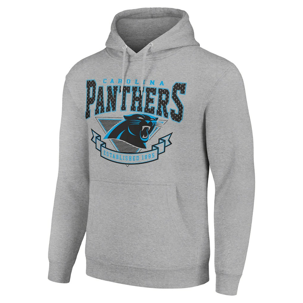 Carolina Panthers Starter ‘80s Inspired Pullover Hoodie Heather Gray | NFL
