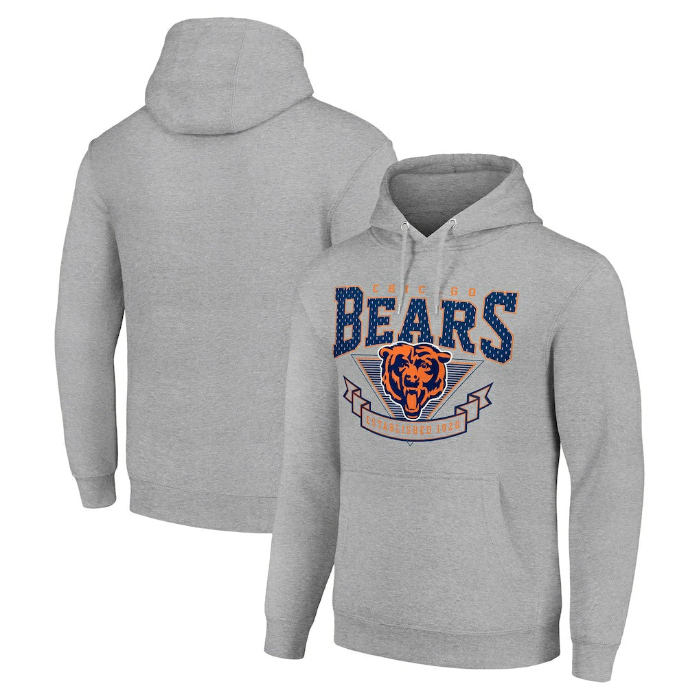 Chicago Bears Starter ‘80s Inspired Pullover Hoodie Heather Gray | NFL