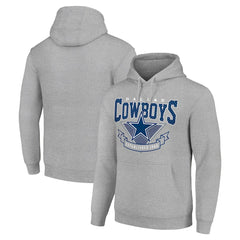 Dallas Cowboys Starter ‘80s Inspired Pullover Hoodie Heather Gray | NFL