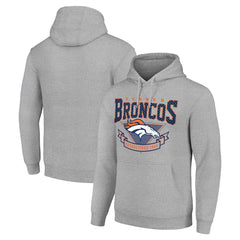 Denver Broncos Starter ‘80s Inspired Pullover Hoodie Heather Gray | NFL