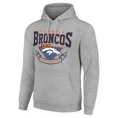 Denver Broncos Starter ‘80s Inspired Pullover Hoodie Heather Gray | NFL