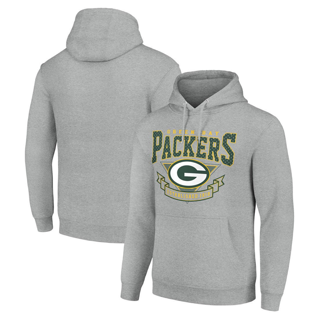 Green Bay Packers Starter ‘80s Inspired Pullover Hoodie Heather Gray | NFL