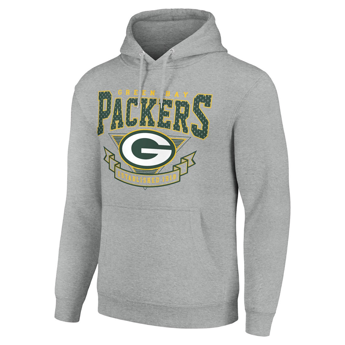 Green Bay Packers Starter ‘80s Inspired Pullover Hoodie Heather Gray | NFL