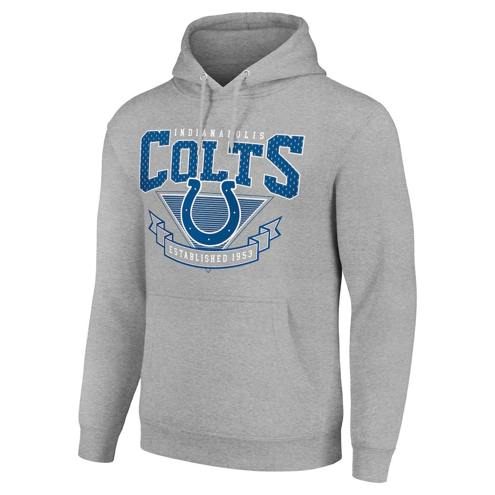 Indianapolis Colts Starter ‘80s Inspired Pullover Hoodie Heather Gray | NFL