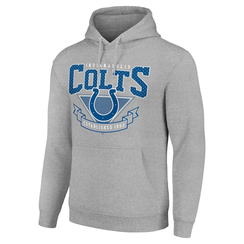 Indianapolis Colts Starter ‘80s Inspired Pullover Hoodie Heather Gray | NFL