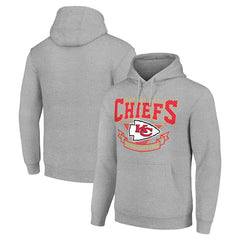 Kansas City Chiefs Starter ‘80s Inspired Pullover Hoodie Heather Gray | NFL