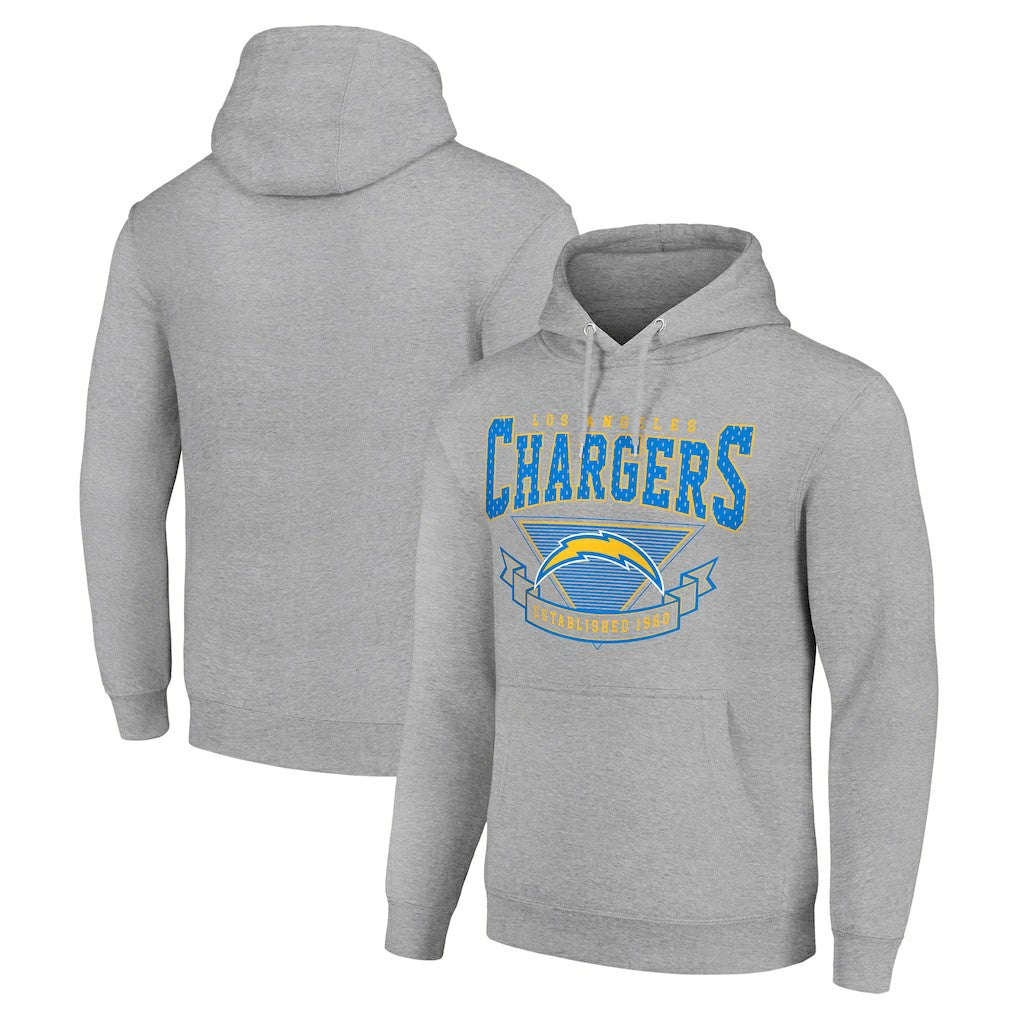 Los Angeles Chargers Starter ‘80s Inspired Pullover Hoodie Heather Gray | NFL