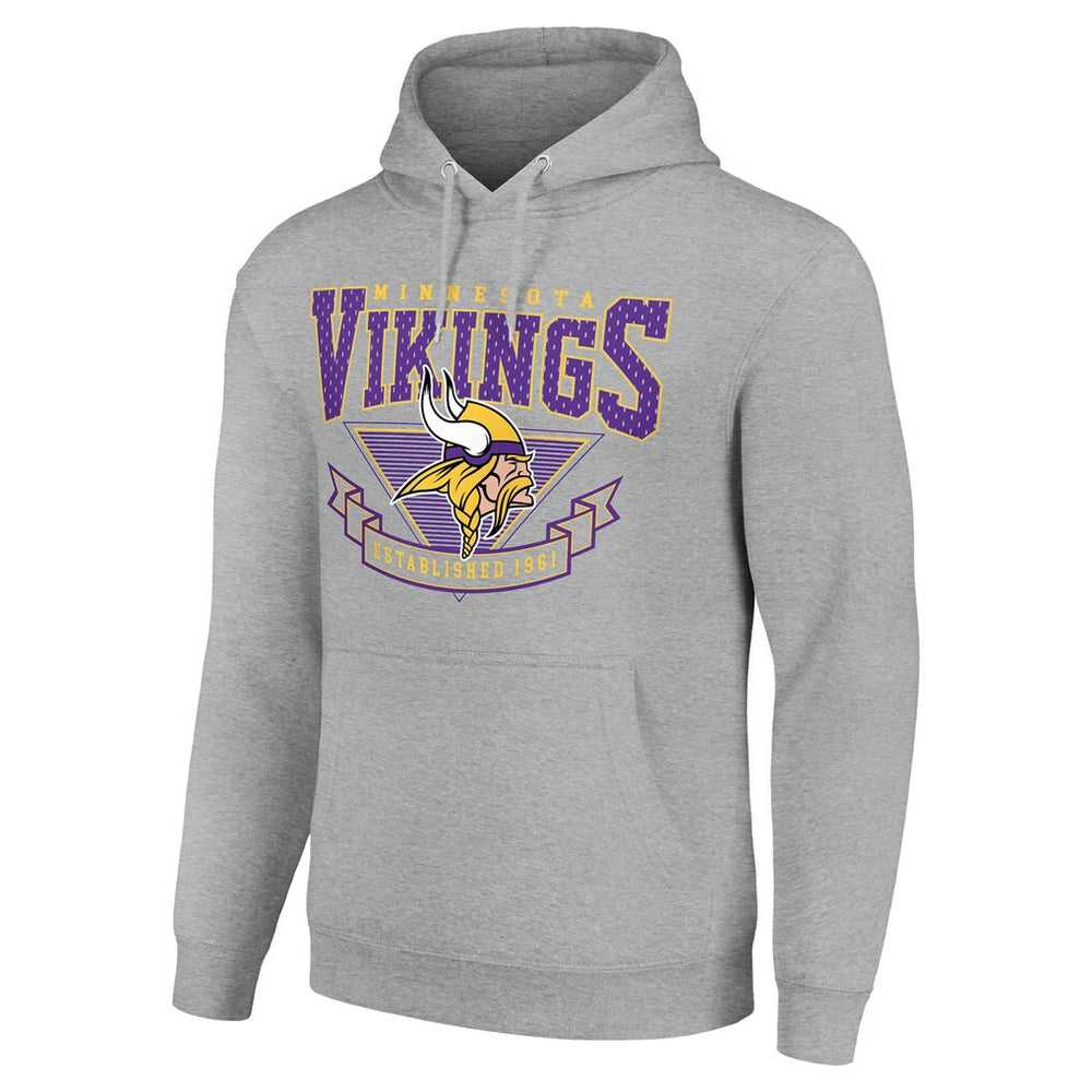 Minnesota Vikings Starter ‘80s Inspired Pullover Hoodie Heather Gray | NFL