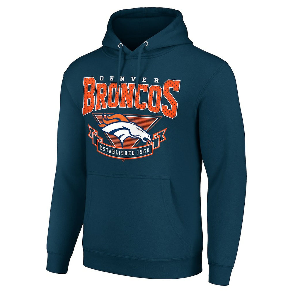Denver Broncos Starter ‘80s Inspired Pullover Hoodie Navy | NFL
