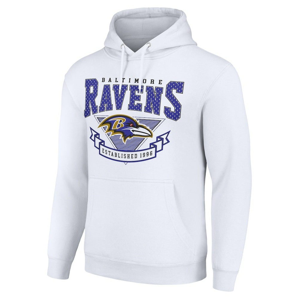 Baltimore Ravens Starter ‘80s Inspired Pullover Hoodie White | NFL