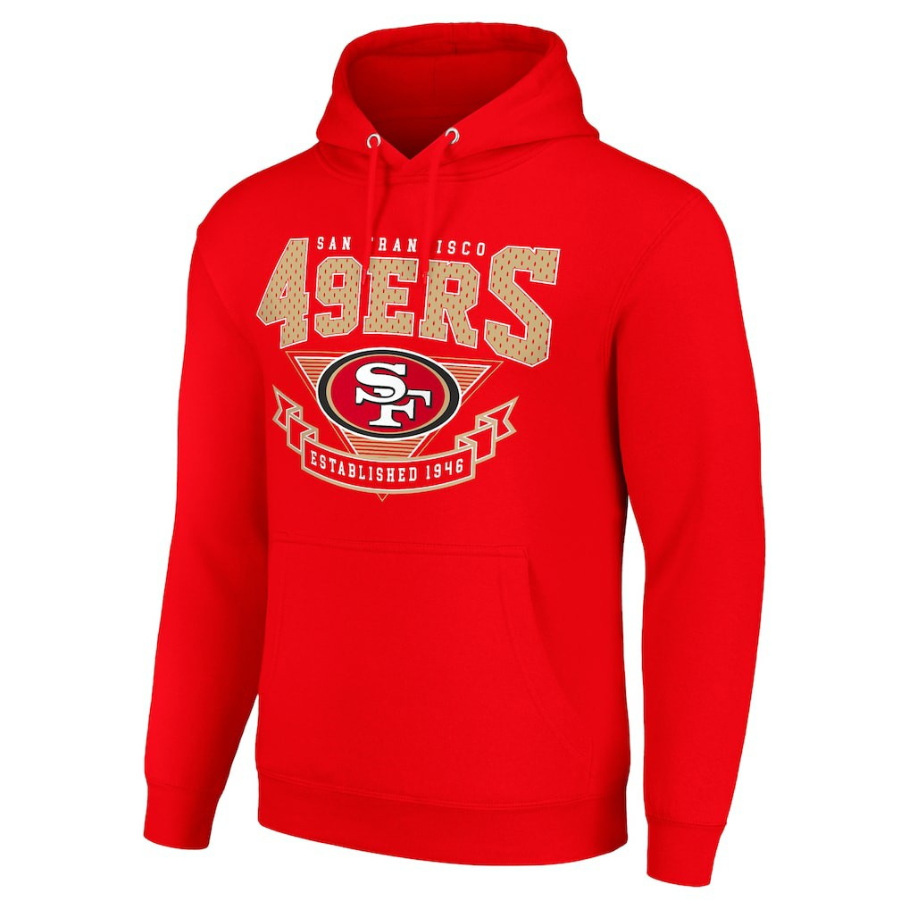 San Francisco 49ers Starter ‘80s Inspired Pullover Hoodie Scarlet | NFL