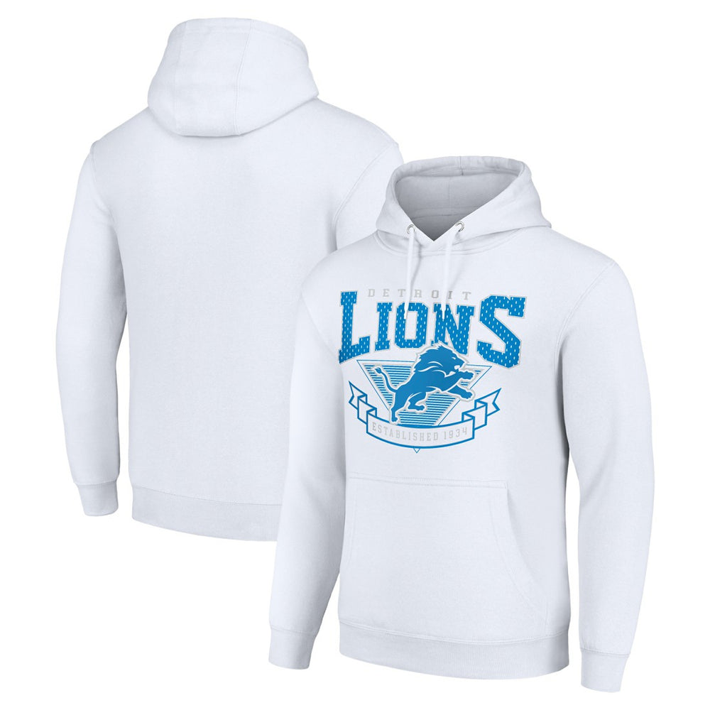 Detroit Lions Starter ‘80s Inspired Pullover Hoodie White | NFL
