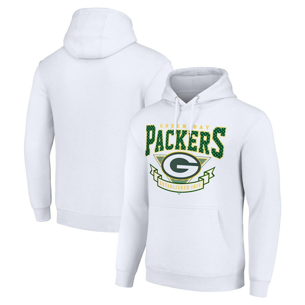 Green Bay Packers Starter ‘80s Inspired Pullover Hoodie White | NFL
