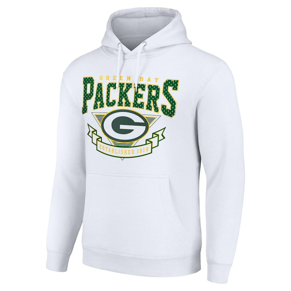 Green Bay Packers Starter ‘80s Inspired Pullover Hoodie White | NFL