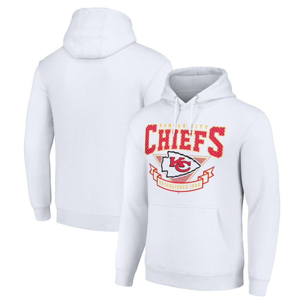 Kansas City Chiefs Starter ‘80s Inspired Pullover Hoodie White | NFL