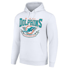 Miami Dolphins Starter ‘80s Inspired Pullover Hoodie White | NFL