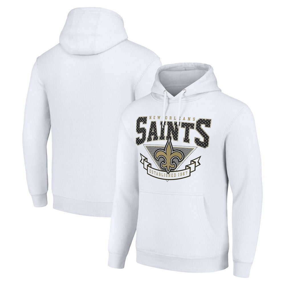 New Orleans Saints Starter ‘80s Inspired Pullover Hoodie White | NFL