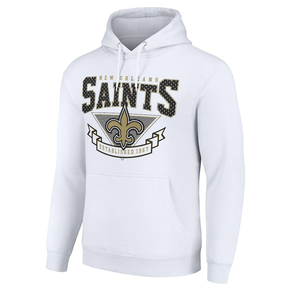 New Orleans Saints Starter ‘80s Inspired Pullover Hoodie White | NFL