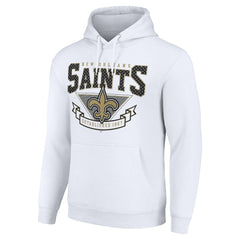 New Orleans Saints Starter ‘80s Inspired Pullover Hoodie White | NFL