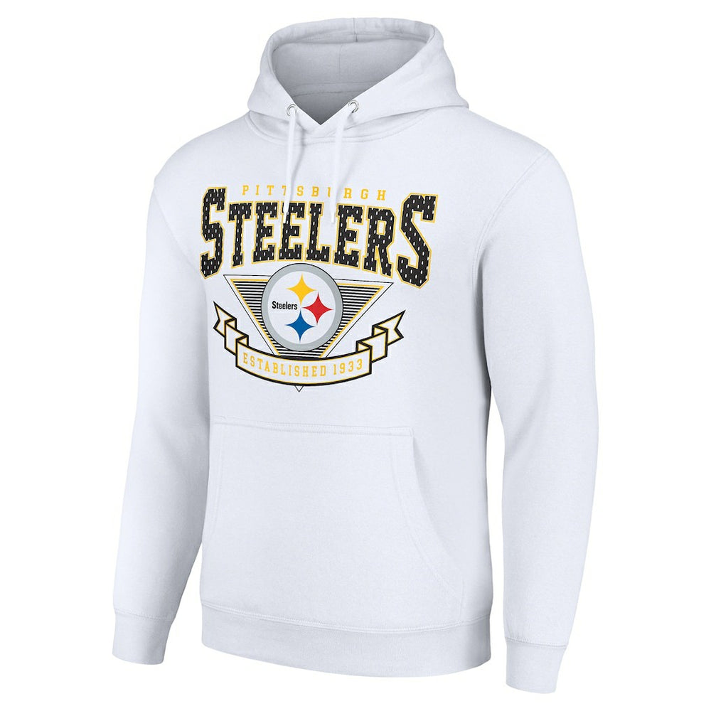 Pittsburgh Steelers Starter ‘80s Inspired Pullover Hoodie White | NFL