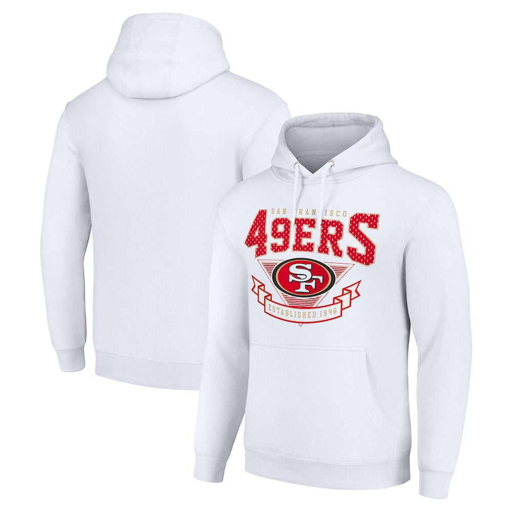 San Francisco 49ers Starter ‘80s Inspired Pullover Hoodie White | NFL