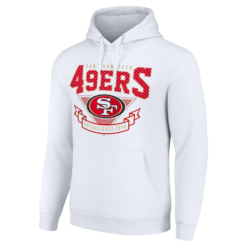 San Francisco 49ers Starter ‘80s Inspired Pullover Hoodie White | NFL