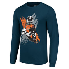 Chicago Bears Starter Player X Logo Graphic Long Sleeve T-Shirt Navy | NFL