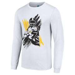 Pittsburgh Steelers Starter Player X Logo Graphic Long Sleeve T-Shirt White | NFL
