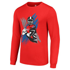Buffalo Bills Starter Player X Logo Graphic Long Sleeve T-Shirt Red | NFL