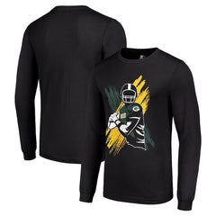 Green Bay Packers Starter Player X Logo Graphic Long Sleeve T-Shirt Black | NFL