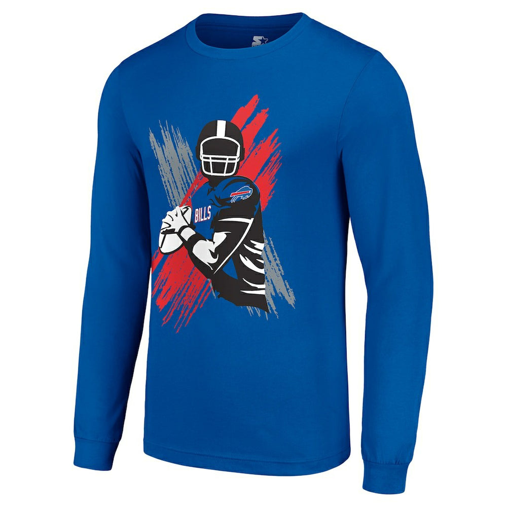 Buffalo Bills Starter Player X Logo Graphic Long Sleeve T-Shirt Royal | NFL