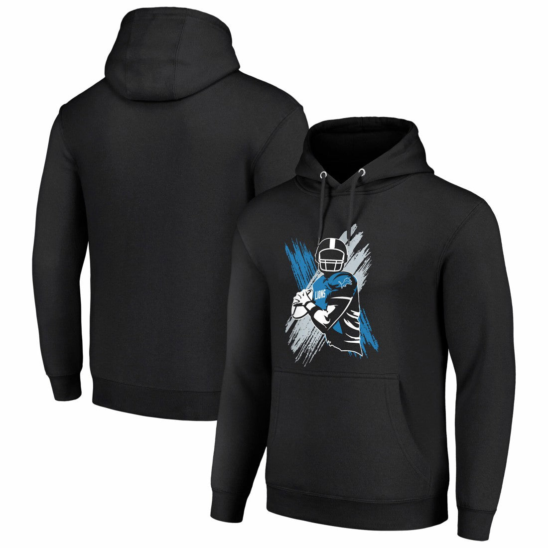 Detroit Lions Starter Player X Fleece Pullover Hoodie Black | NFL