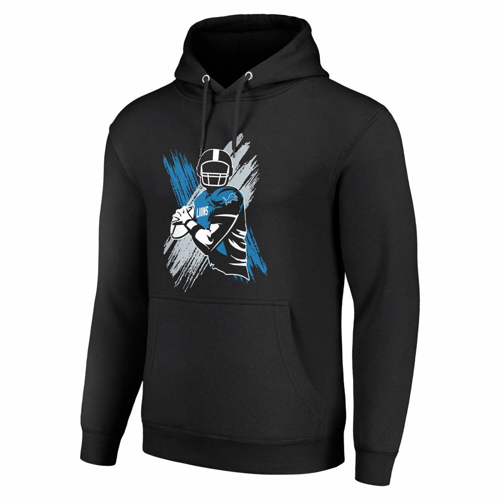 Detroit Lions Starter Player X Fleece Pullover Hoodie Black | NFL
