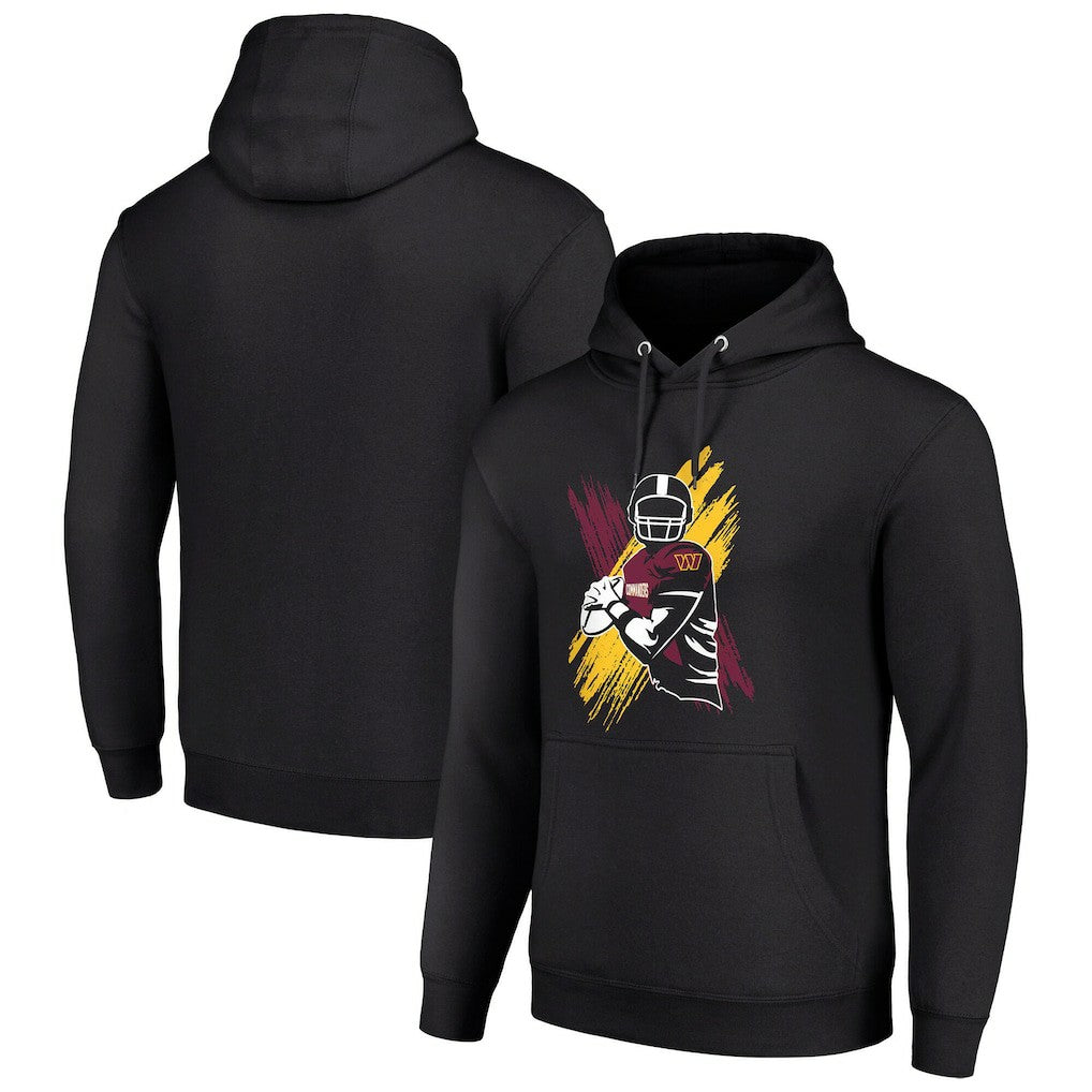 Washington Commanders Starter Player X Fleece Pullover Hoodie Black | NFL