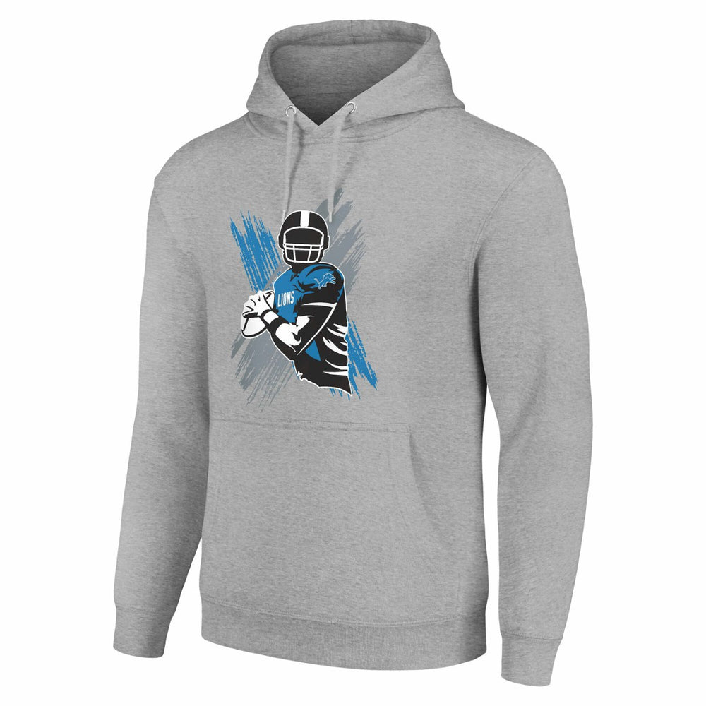 Detroit Lions Starter Player X Fleece Pullover Hoodie Heather Gray | NFL
