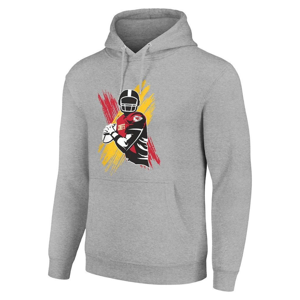 Kansas City Chiefs Starter Player X Fleece Pullover Hoodie Heather Gray | NFL
